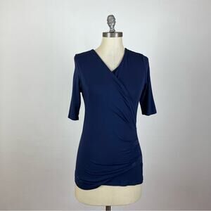 Pure Collection Blue Ruched Top